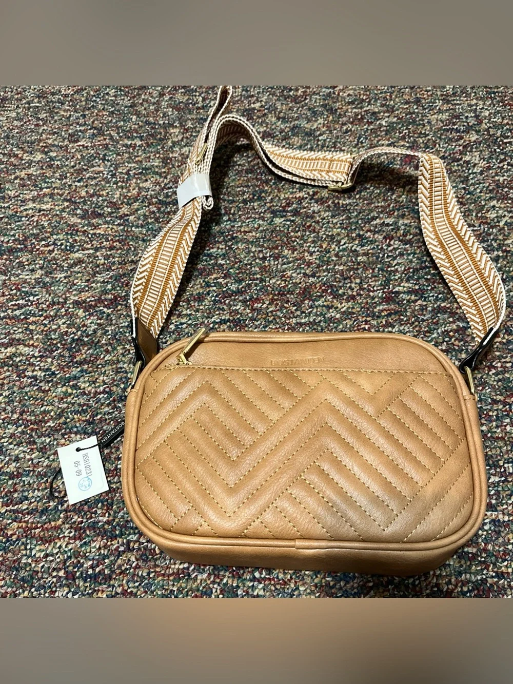 Bostanten Brown Leather‎ Crossbody Bag with crossbody NWT
